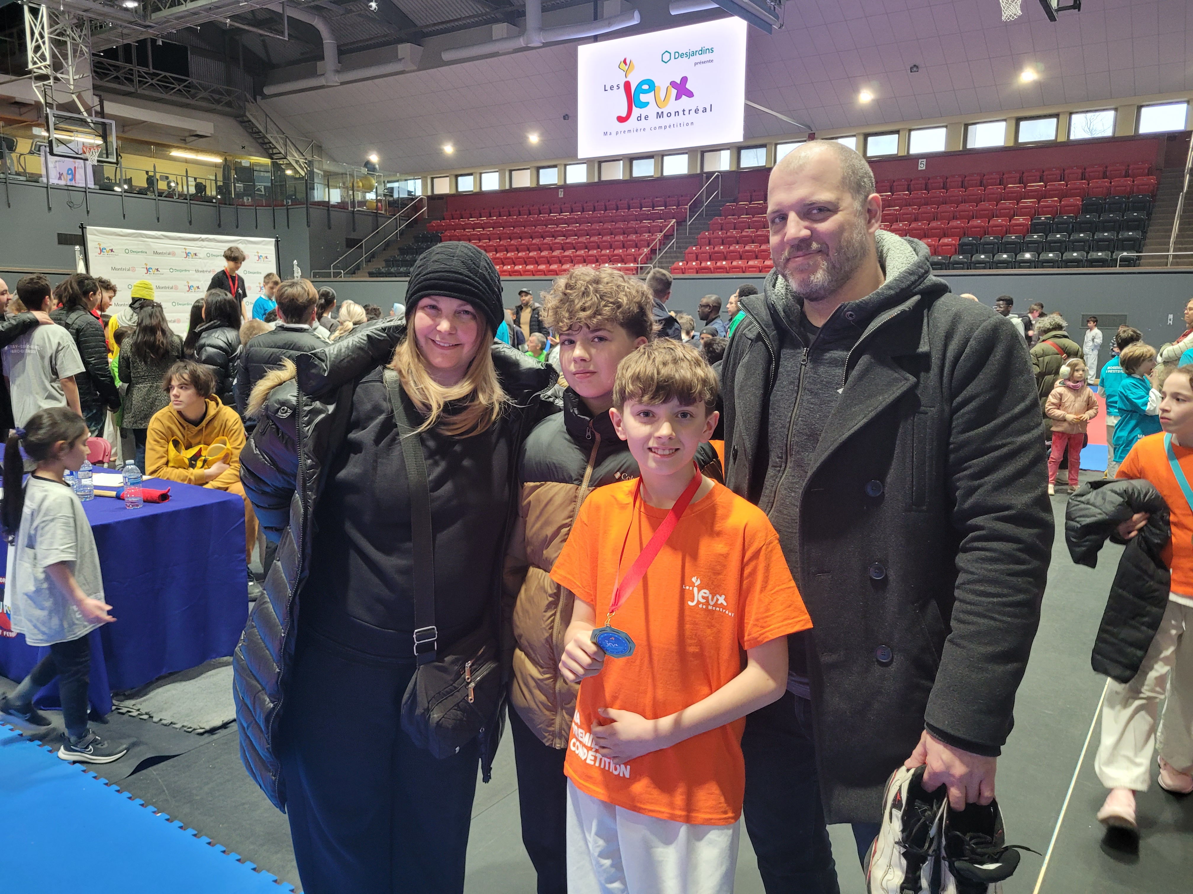 Jérémie fier de sa médaille